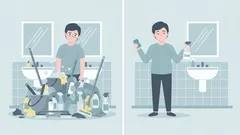 Jag gör aldrig en storstädning i mitt badrum, men det är alltid skinande rent - allt tack vare två enkla regler.