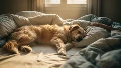 Hunden klättrar för att sova på ägarens kudde: det är vad det verkligen betyder