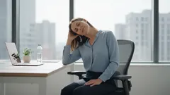 5 enkla nackövningar: bli av med spänningar och smärta i livmoderhalsområdet (sittande på en stol)